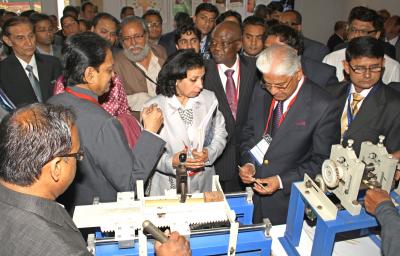 Indian S&T Minister Vilasrao Deshmukh (second from Left) and African Union S&T commissioner Nadia Eskander Zakhary at the inauguration of the India-Africa Technology Expo. IANS Photo by Amlan Paliwal